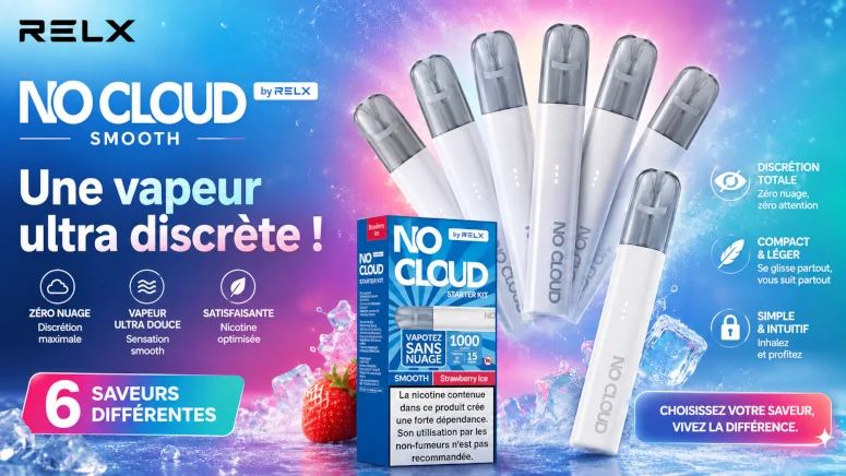 Bannière no cloud smooth relx puff